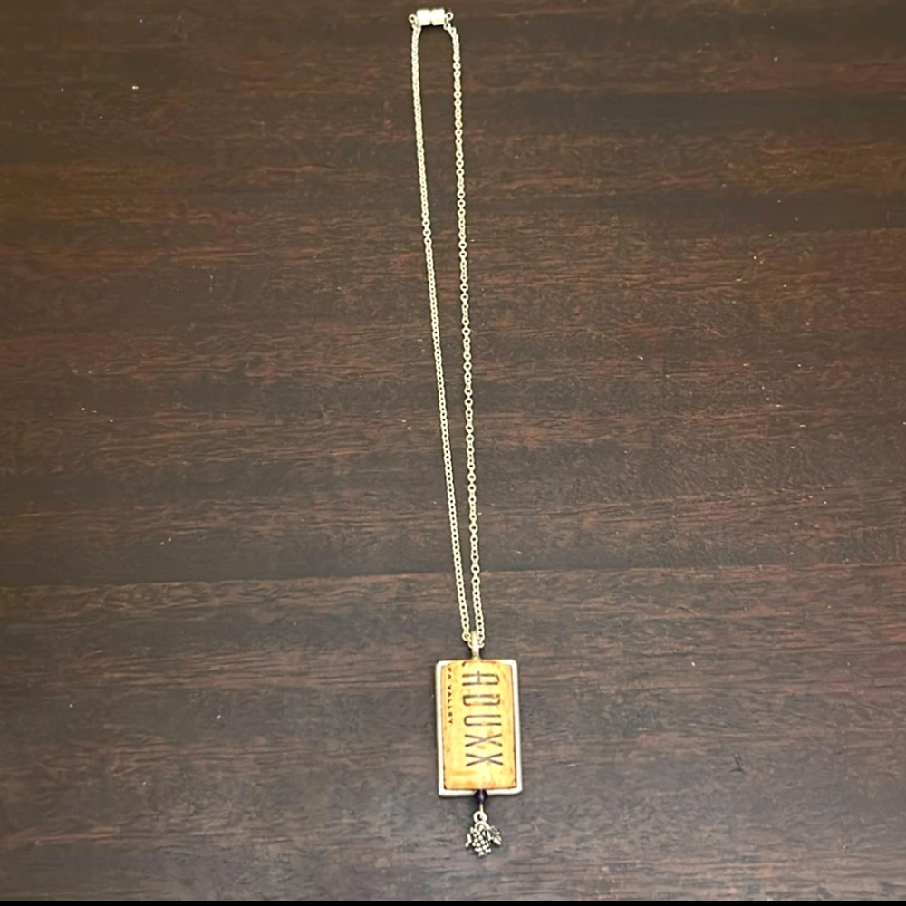 Wine Cork Necklace Vintage Swarovski NWT - Picture 9 of 10